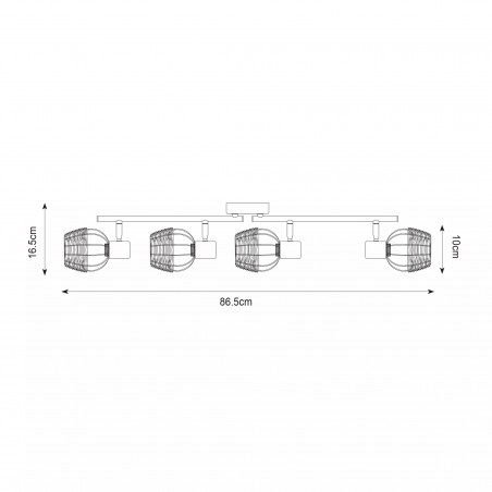 NOWOŚĆ R5022003-4TU2 COPA LAMPA SUFITOWA ZUMA LINE