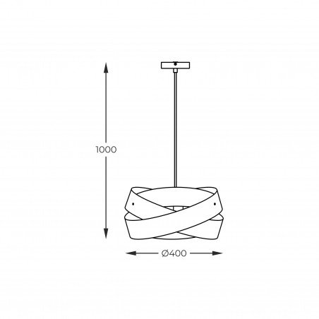 NOWOŚĆ 1113 LAMPA WISZĄCA TORNADO 40CM BIAŁA/WHITE ZUMA LINE