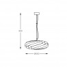 NOWOŚĆ 1134 LAMPA WISZĄCA VENTO 60 CM BIAŁA/WHITE ZUMA LINE