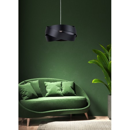 NOWOŚĆ 1114 LAMPA WISZĄCA TORNADO 40 CM CZARNA/BLACK ZUMA LINE