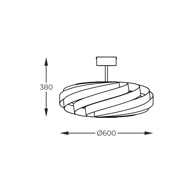 NOWOŚĆ 1135 LAMPA SUFITOWA VENTO 60 CM ANTRACYT ZUMA LINE