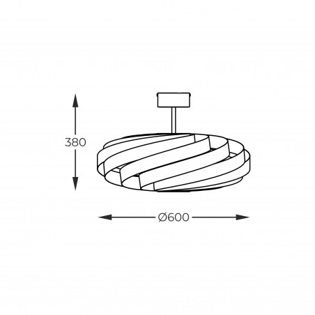 NOWOŚĆ 1135 LAMPA SUFITOWA VENTO 60 CM ANTRACYT ZUMA LINE