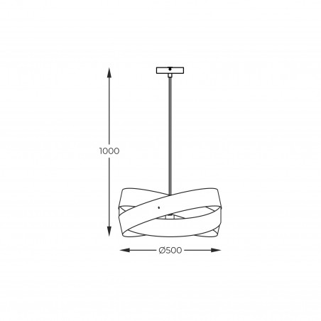 NOWOŚĆ 1142 LAMPA WISZĄCA TORNADO 50 CM CZARNA/BLACK ZUMA LINE