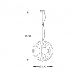 NOWOŚĆ 1137 LAMPA WISZĄCA NELA 40CM CZANRO-ZŁOTA/BLACK-GOLD ZUMA LINE