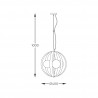 NOWOŚĆ 1137 LAMPA WISZĄCA NELA 40CM CZANRO-ZŁOTA/BLACK-GOLD ZUMA LINE