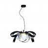 NOWOŚĆ 1139 LAMPA WISZĄCA NELA FLAT 65CM CZARNO-ZŁOTA/BLACK-GOLD ZUMA LINE