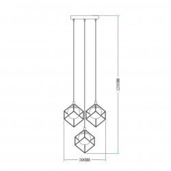 NOWOŚĆ RLD92179-3 SORANO LAMPA WISZĄCA ZUMA LINE