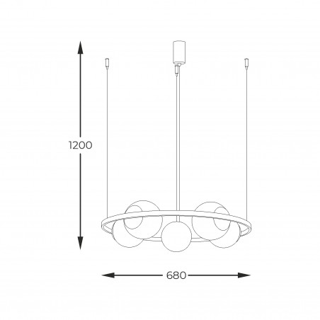 NOWOŚĆ 5011 ORBIT 5 PENDANT LAMP ZUMA LINE