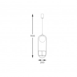 NOWOŚĆ 5003 PLANT 1 PENDANT LAMP ZUMA LINE