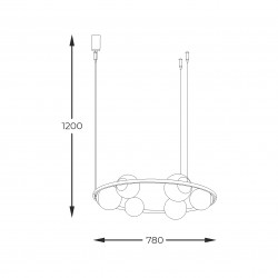 NOWOŚĆ 5007 ORBIT 6 PENDANT LAMP ZUMA LINE
