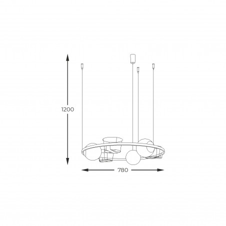 NOWOŚĆ 5005 PLANT 3 PENDANT LAMP ZUMA LINE