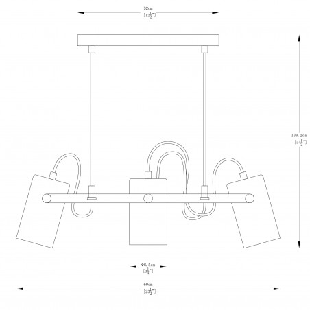 NOWOŚĆ A8162-3A RESI LAMPA WISZĄCA CZARNY MAT-ZŁOTO/MATT BLACK-GOLD ZUMA LINE