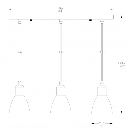 NOWOŚĆ A8102-3A MORA LAMPA WISZĄCA CZARNA/BLACK ZUMA LINE