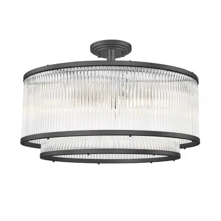 NOWOŚĆ C0528-06H-P7AC SERGIO LAMPA SUFITOWA CZARNA/BLACK ZUMA LINE