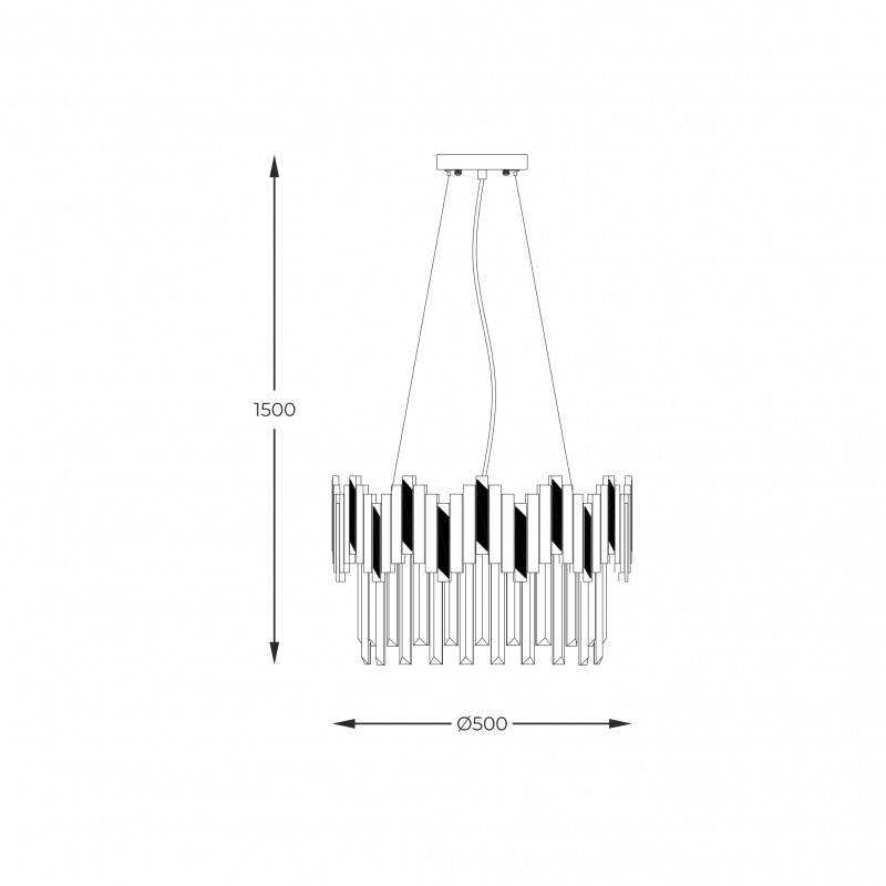NOWOŚĆ 2200018M ROTTA LAMPA WISZĄCA CZARNO-ZŁOTA/BLACK-GOLD ZUMA LINE