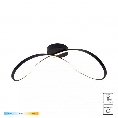 NOWOŚĆ 19600C-BK ERDA LAMPA SUFITOWA CZARNA/BLACK ZUMA LINE