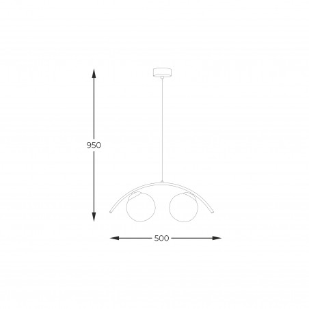 NOWOŚĆ 5013 WAVE 2 LAMPA WISZĄCA / PENDANT LAMP ZUMA LINE