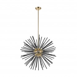 NOWOŚĆ P0491-09C-F7BC URCHIN LAMPA WISZĄCA CZARNO-ZŁOTA/BLACK-GOLD ZUMA LINE