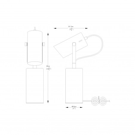 NOWOŚĆ A2058-MWH RESI LAMPA BIURKOWA BIAŁY MAT+CHROM/MATT WHITE+CHROM ZUMA LINE