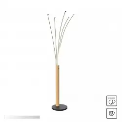 NOWOŚĆ ML4767-3BMD VELDEN LAMPA PODŁOGOWA CZARNA-DREWNO/BLACK-WOOD ZUMA LINE