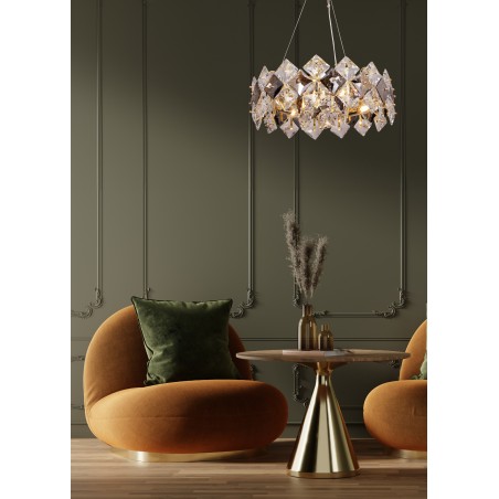 NOWOŚĆ 9864-500 TIARA LAMPA WISZĄCA ZŁOTA/GOLD ZUMA LINE