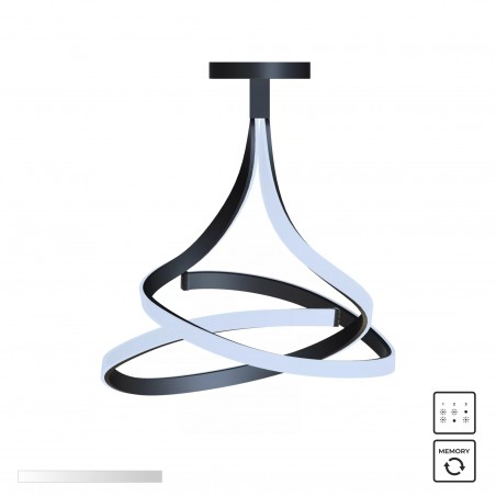 NOWOŚĆ MX9932-2-3BD VISO LAMPA SUFITOWA CZARNA/BLACK ZUMA LINE