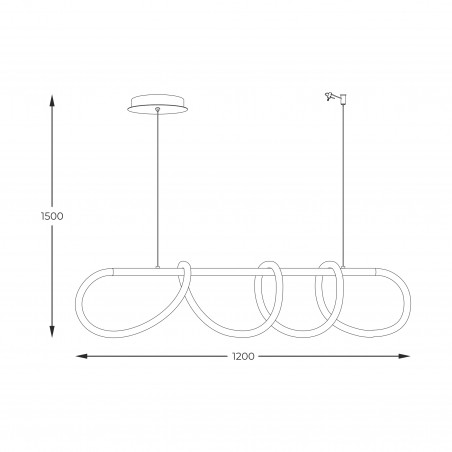 NOWOŚĆ 20006PM-BK BALBO LAMPA WISZĄCA CZARNA/BLACK ZUMA LINE