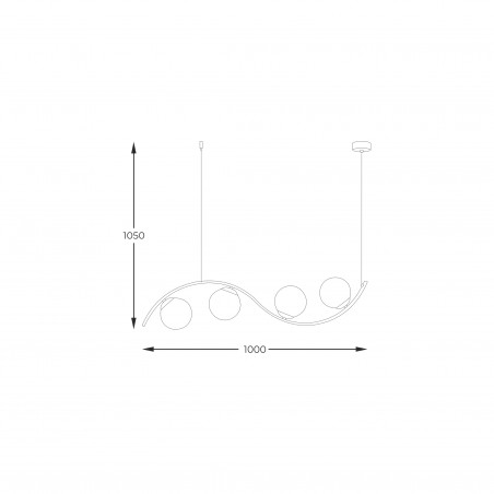 NOWOŚĆ 5014 WAVE 4 BIG LAMPA WISZĄCA / PENDANT LAMP ZUMA LINE
