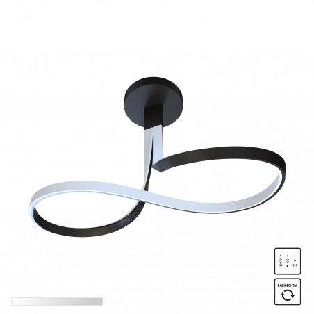 NOWOŚĆ MX9932-1-3BD VISO LAMPA SUFITOWA CZARNA/BLACK ZUMA LINE