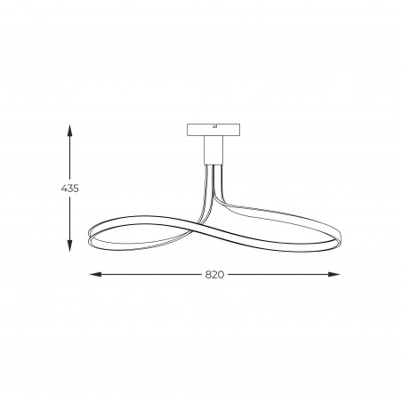 NOWOŚĆ MX9932-1-3BD VISO LAMPA SUFITOWA CZARNA/BLACK ZUMA LINE