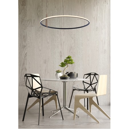 NOWOŚĆ 22808-WOOD CLAUD LAMPA WISZĄCA CZARNA/BLACK ZUMA LINE
