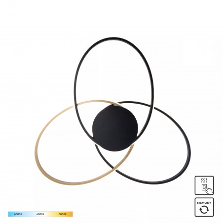 NOWOŚĆ 20169-GD BOLD LAMPA SUFITOWA CZARNO-ZŁOTA/BLACK-GOLD ZUMA LINE