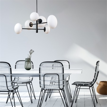 NOWOŚĆ 1196 OMI LAMPA WISZĄCA CZARNY ZUMA LINE