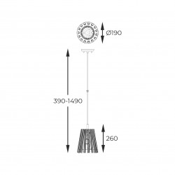 NOWOŚĆ P0547-01H-F9AC BACH LAMPA WISZĄCA ZŁOTA/GOLD ZUMA LINE
