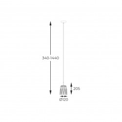 NOWOŚĆ P0590-01A-V7AC TAZZA LAMPA WISZĄCA ZŁOTA/GOLD ZUMA LINE