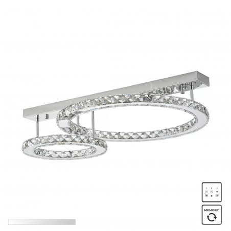 NOWOŚĆ MX3713-2-3CT GIRONA LAMPA SUFITOWA CHROM/CHROME ZUMA LINE