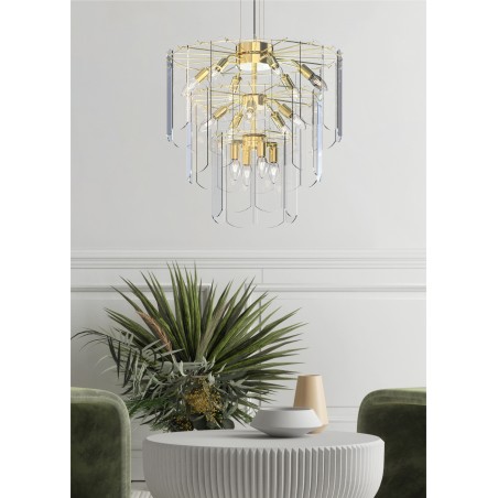 NOWOŚĆ MD3523-14L-EGN NIRA LAMPA WISZĄCA ZŁOTA/GOLD ZUMA LINE