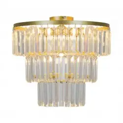 NOWOŚĆ P17127-4-GD TIFANNY LAMPA SUFITOWA ZŁOTA/GOLD ZUMA LINE