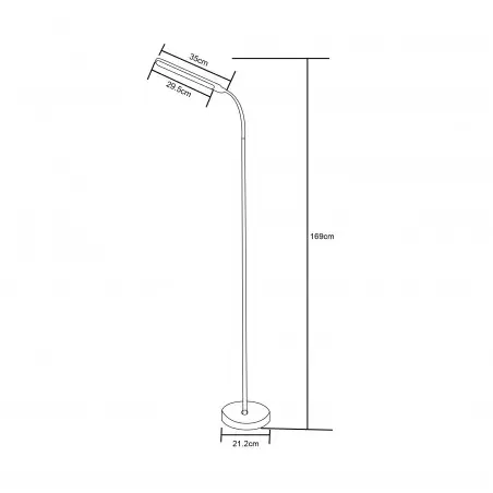 NOWOŚĆ SM-605-BL LAMPA PODŁOGOWA CZARNA/BLACK ZUMA LINE