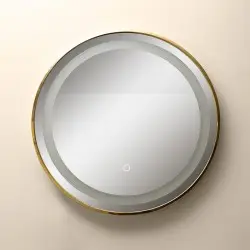 NOWOŚĆ D251801 LUSTRO LED 60 CM ZŁOTE/GOLD ZUMA LINE