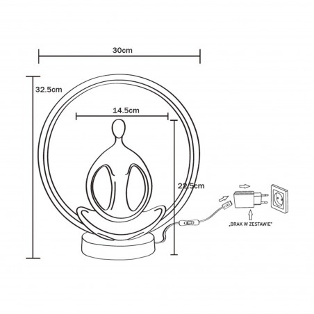 NOWOŚĆ ED81F134U LAMPA STOŁOWA YOGA ZUMA LINE