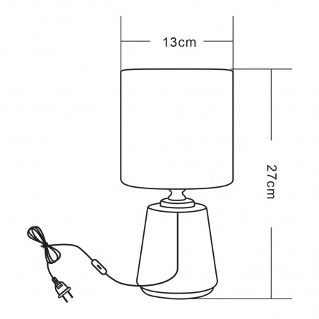 NOWOŚĆ HS8605-BL LAMPA STOŁOWA CZARNY/ZŁOTY ZUMA LINE