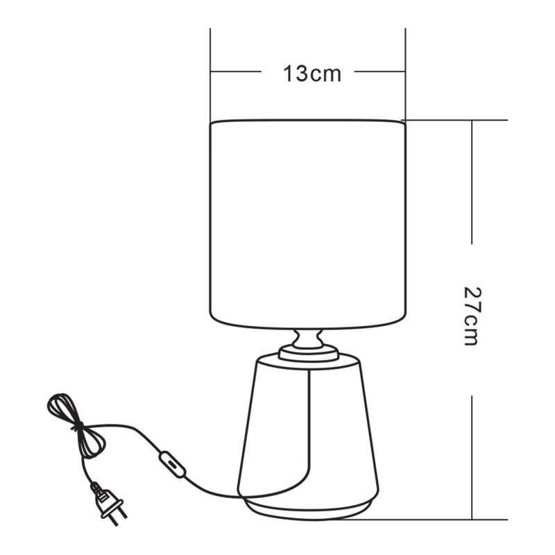 NOWOŚĆ HS8605-WH LAMPA STOŁOWA BIAŁY/ZŁOTY ZUMA LINE
