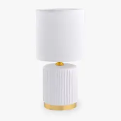 NOWOŚĆ HS8720-WH LAMPA STOŁOWA BIAŁY/ZŁOTY ZUMA LINE
