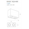 MAXLIGHT C0088 LAMPA SUFITOWA BASIC SQUARE BIAŁA PODWÓJNA