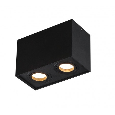 MAXLIGHT C0089 LAMPA SUFITOWA BASIC SQUARE CZARNA PODWÓJNA