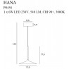 MAXLIGHT P0456 LAMPA WISZĄCA HANA CZARNA