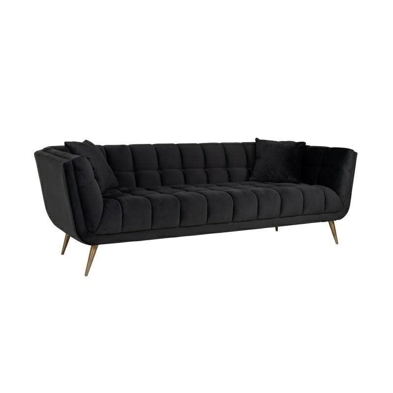 NOWOŚĆ S5126 ANTRACIET RICHMOND sofa HUXLEY ANTRACIET - welur, szczotkowane złoto King Home NOWOŚĆ S5126 ANTRACIET RICHMOND sofa HUXLEY ANTRACIET - welur, szczotkowane złoto King Home