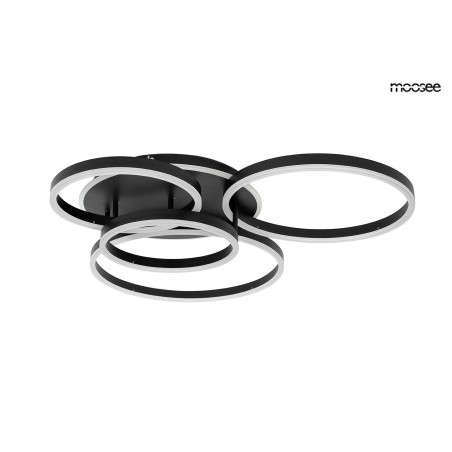 NOWOŚĆ MSE1501100505 MOOSEE lampa sufitowa / plafon RINGS 5    czarna  King Home