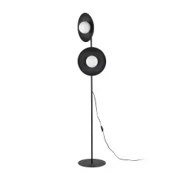NOWOŚĆ 16136SLATE BLACK GLASS LAMPA PODŁOGOWA 2XG9 Tk Lighting